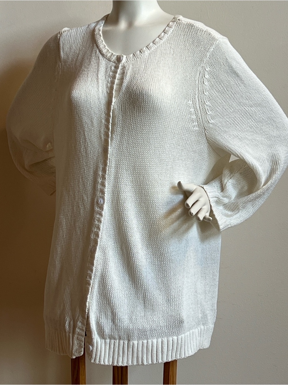 Ralph Lauren cardigan button up Sweater 100% cotton academia staple wardrobe